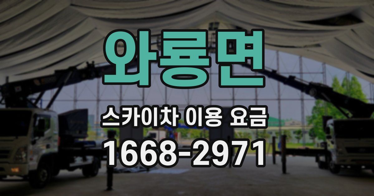 와룡면 스카이차 이용 요금