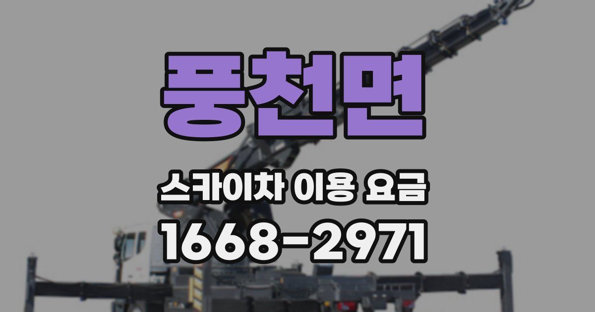 풍천면 스카이차 이용 요금