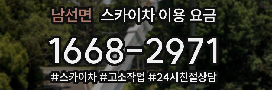 남선면 스카이차 이용 요금