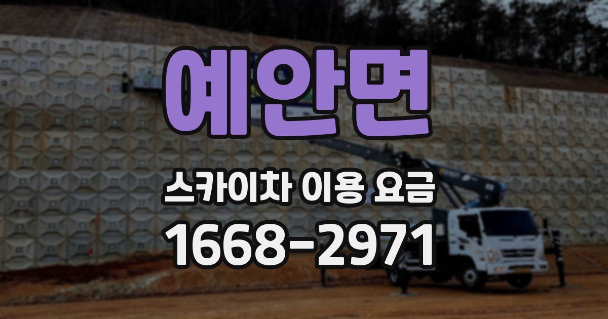 예안면 스카이차 이용 요금