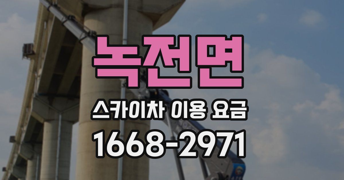 녹전면 스카이차 이용 요금