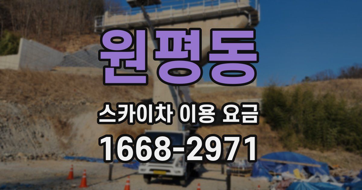 원평동 스카이차 이용 요금