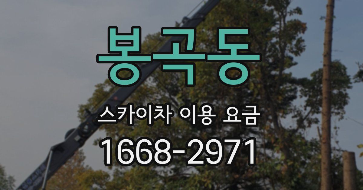 봉곡동 스카이차 이용 요금