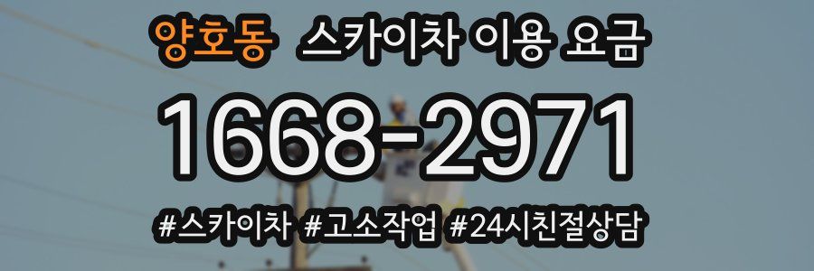 양호동 스카이차 이용 요금