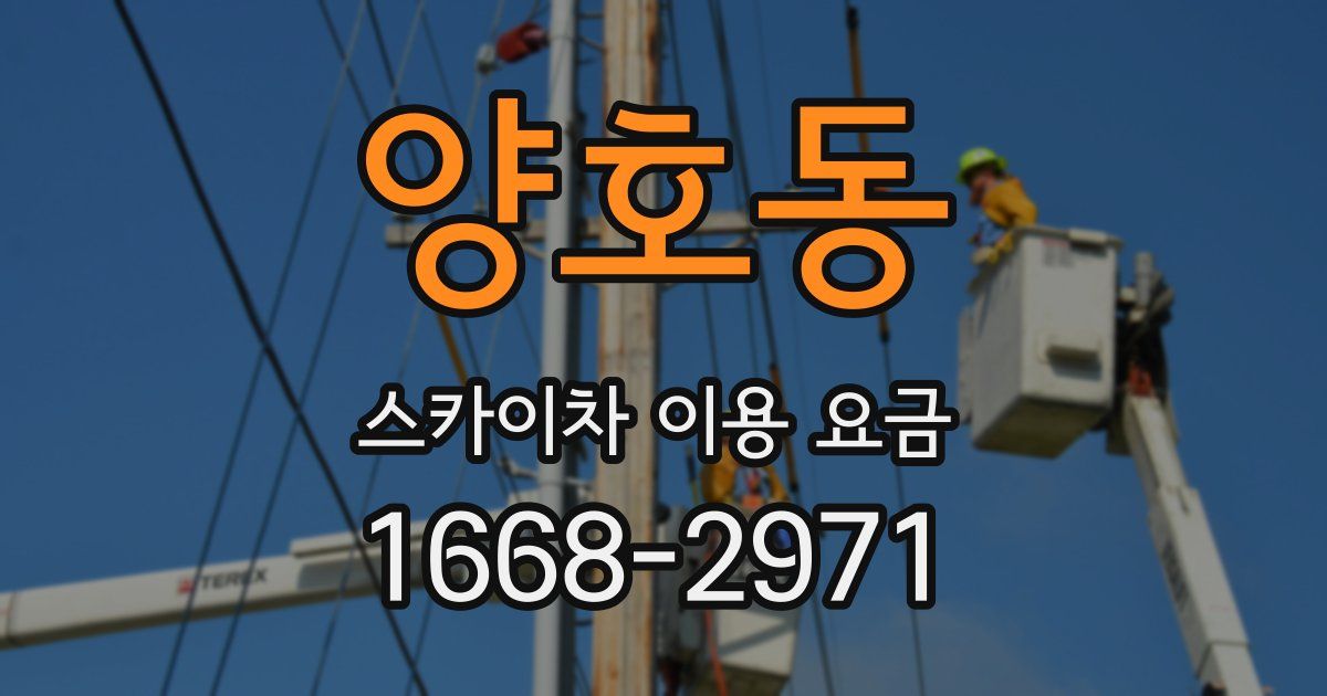양호동 스카이차 이용 요금