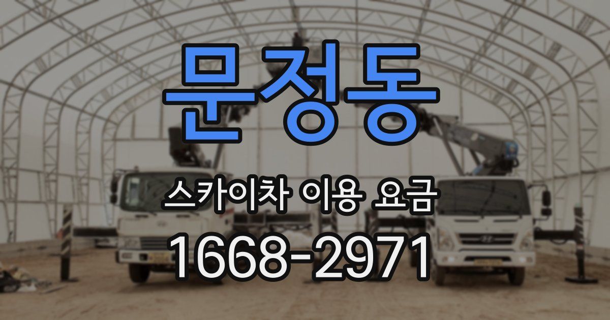 문정동 스카이차 이용 요금