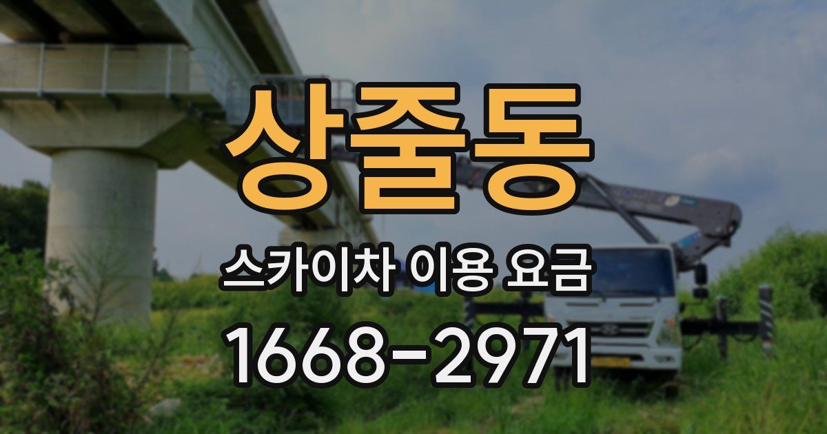 상줄동 스카이차 이용 요금
