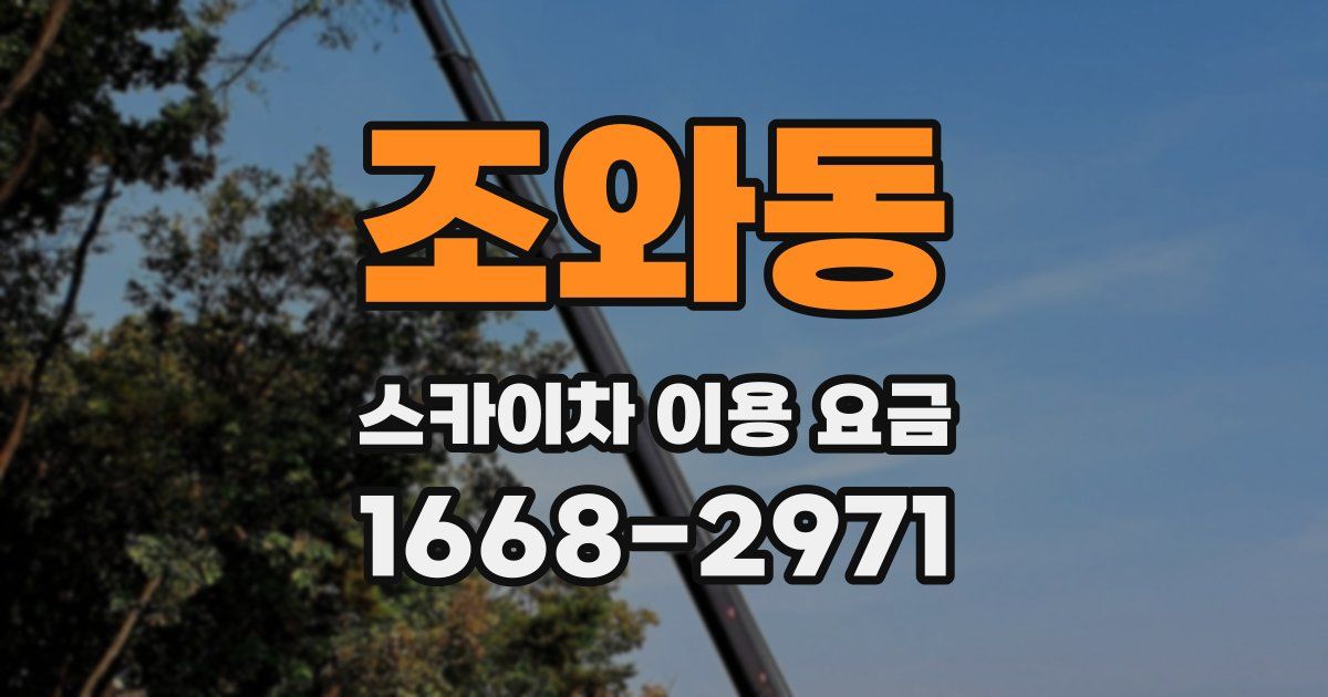 조와동 스카이차 이용 요금