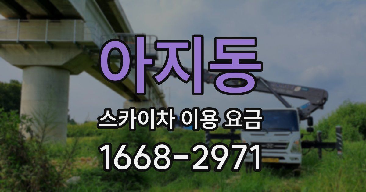 아지동 스카이차 이용 요금