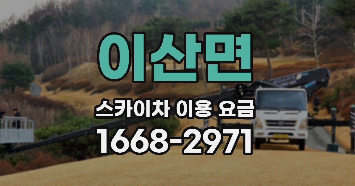 이산면 스카이차 이용 요금