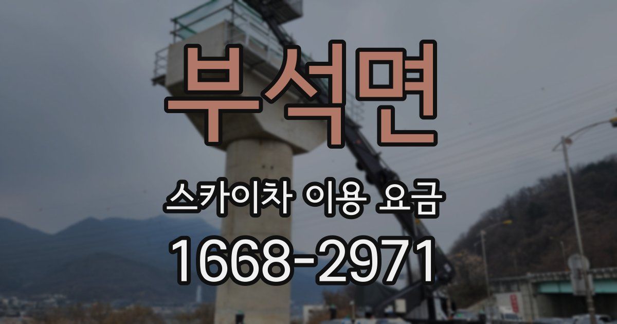 부석면 스카이차 이용 요금