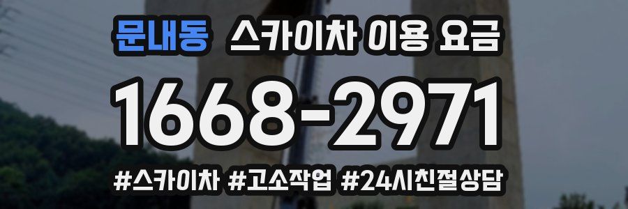 문내동 스카이차 이용 요금