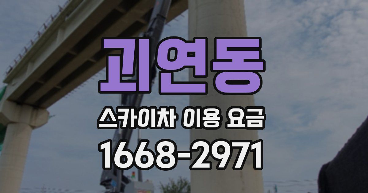 괴연동 스카이차 이용 요금