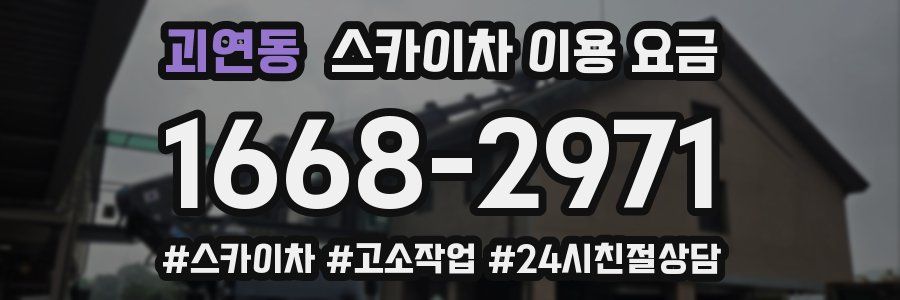 괴연동 스카이차 이용 요금