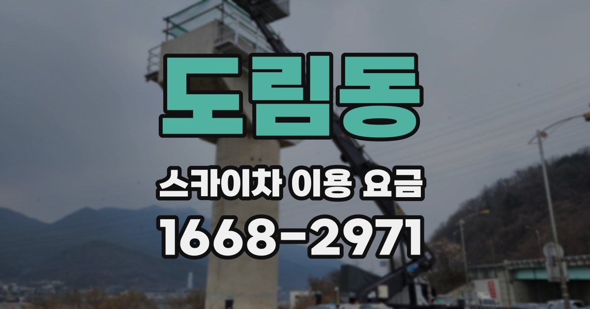 도림동 스카이차 이용 요금