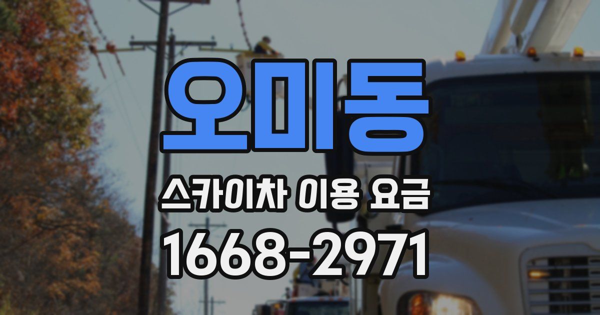 오미동 스카이차 이용 요금