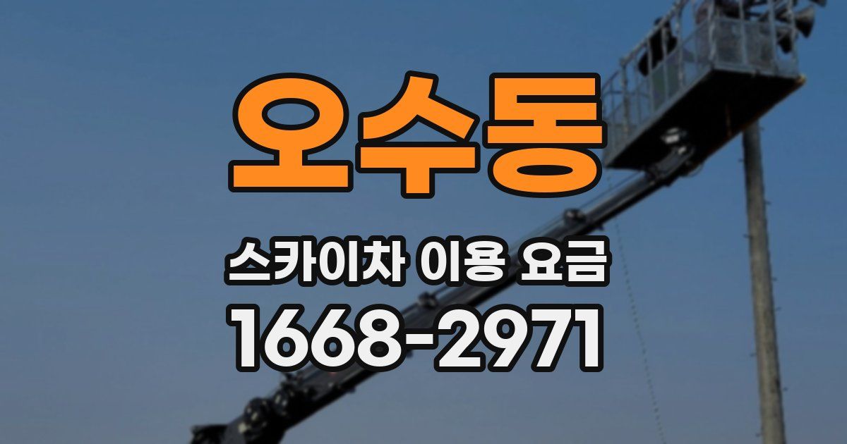 오수동 스카이차 이용 요금