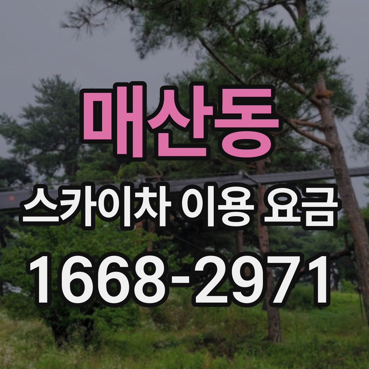 매산동 스카이차 이용 요금
