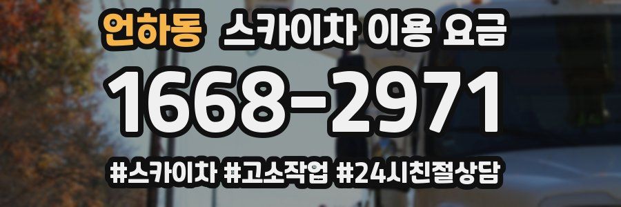 언하동 스카이차 이용 요금