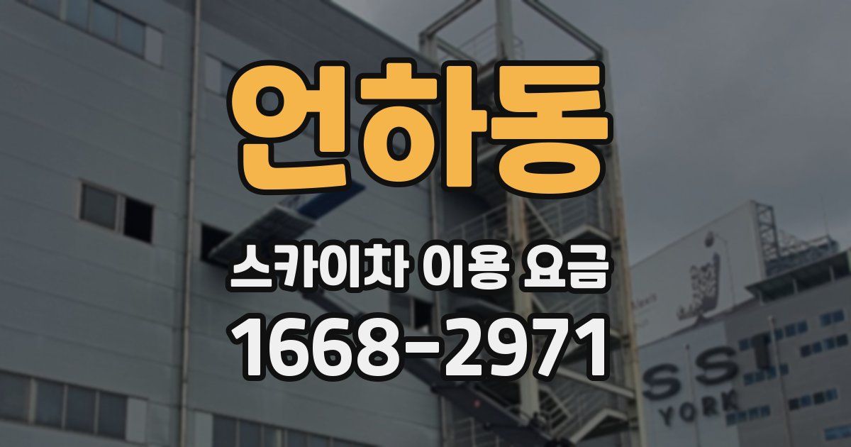 언하동 스카이차 이용 요금
