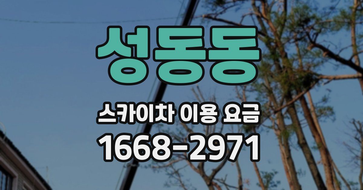 성동동 스카이차 이용 요금