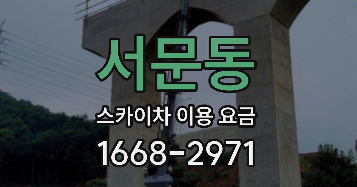 서문동 스카이차 이용 요금