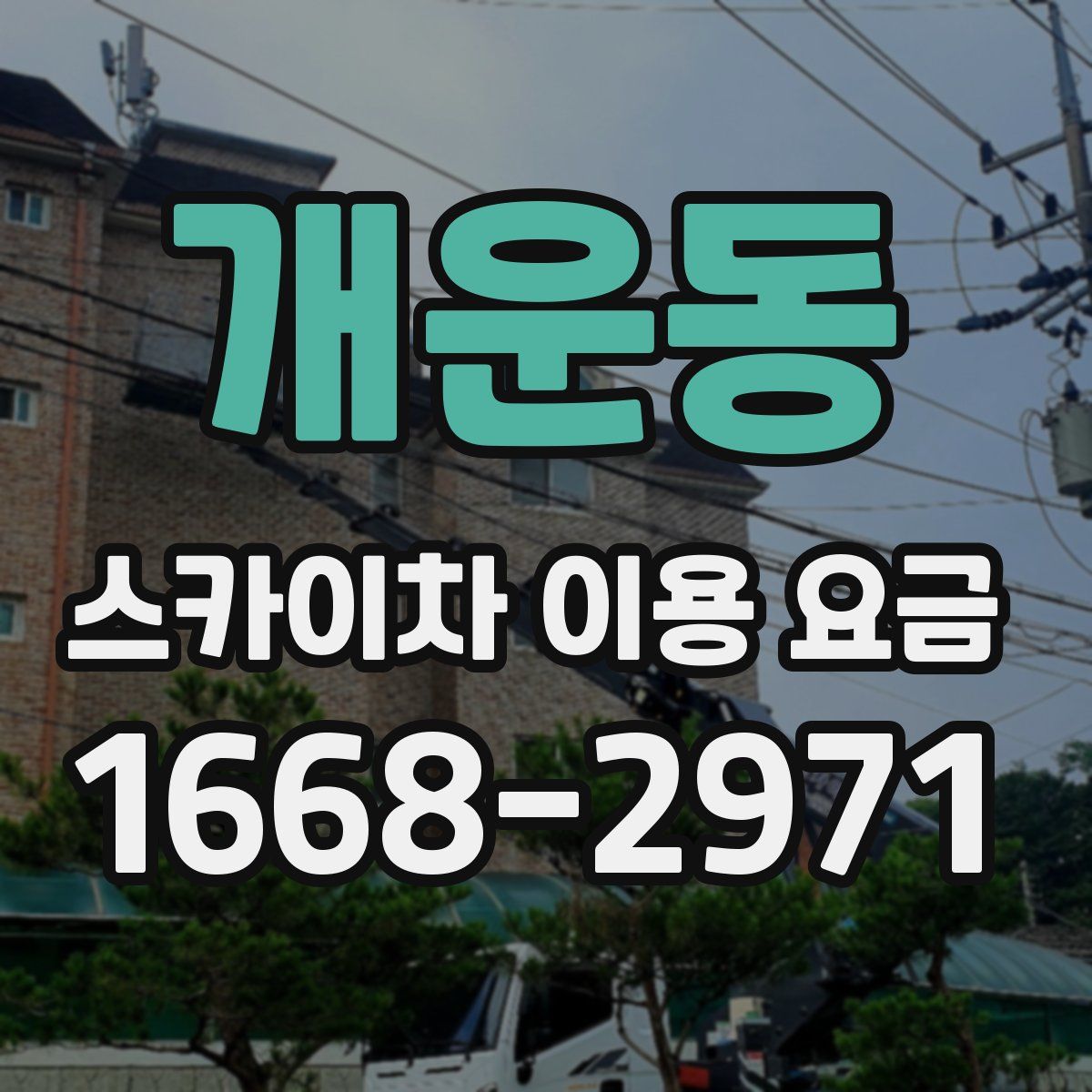 개운동 스카이차 이용 요금