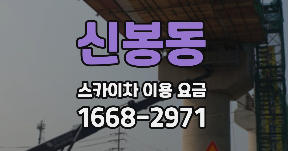 신봉동 스카이차 이용 요금