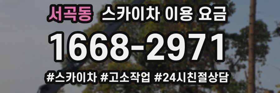 서곡동 스카이차 이용 요금