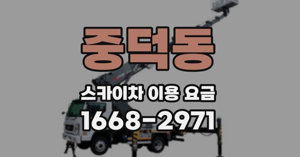 중덕동 스카이차 이용 요금