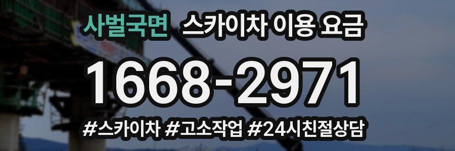 사벌국면 스카이차 이용 요금