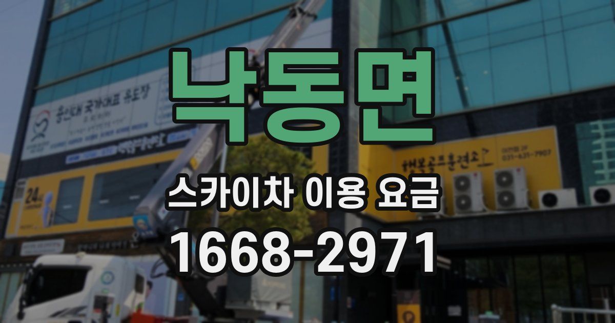 낙동면 스카이차 이용 요금