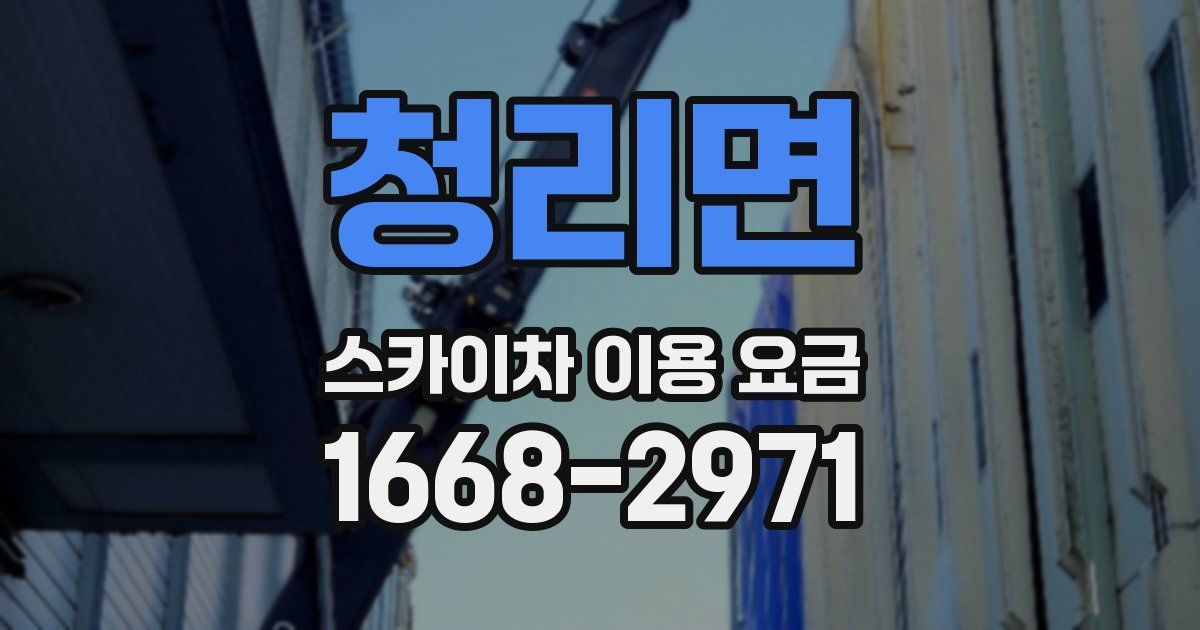 청리면 스카이차 이용 요금