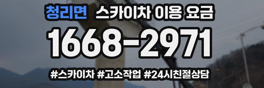 청리면 스카이차 이용 요금