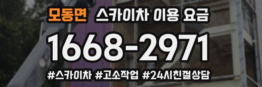 모동면 스카이차 이용 요금