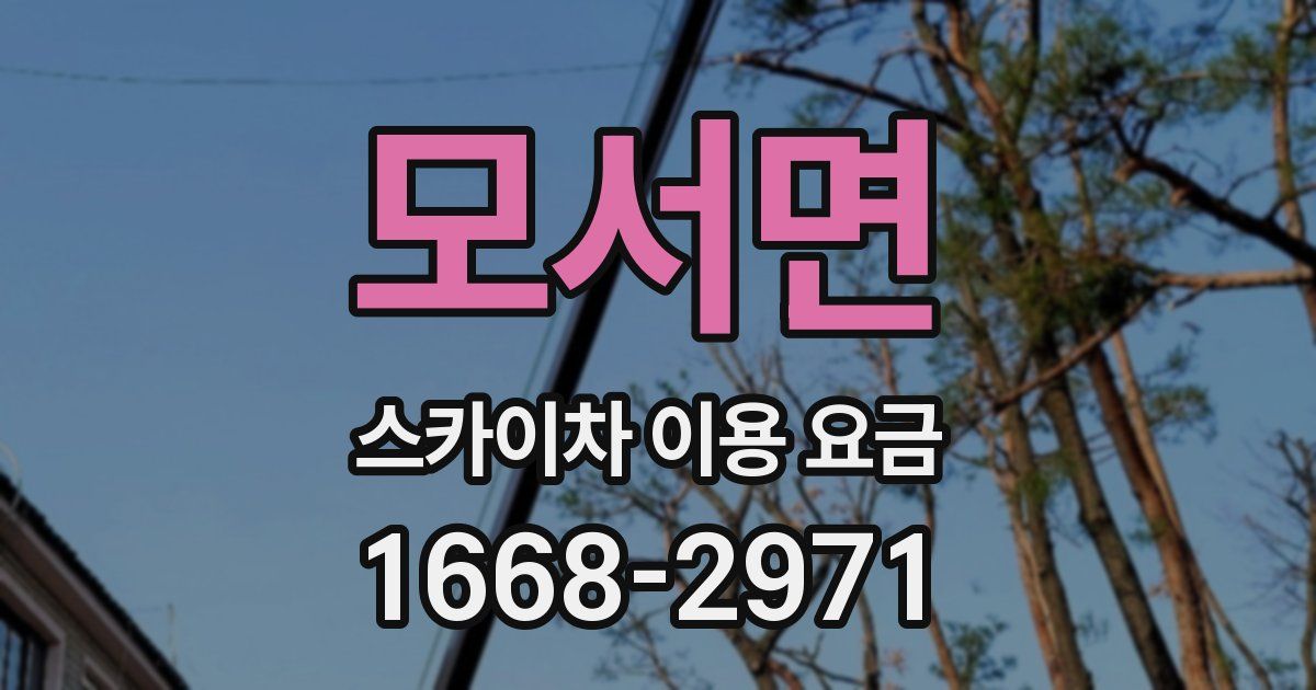 모서면 스카이차 이용 요금