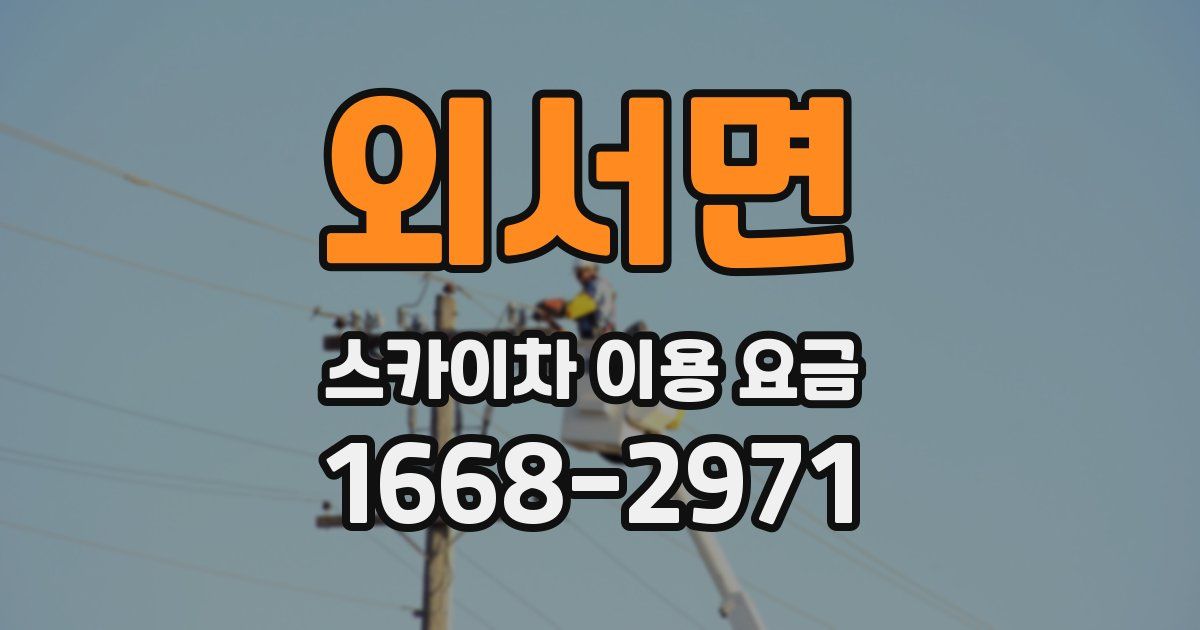외서면 스카이차 이용 요금