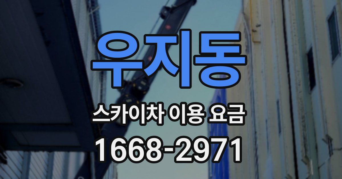 우지동 스카이차 이용 요금