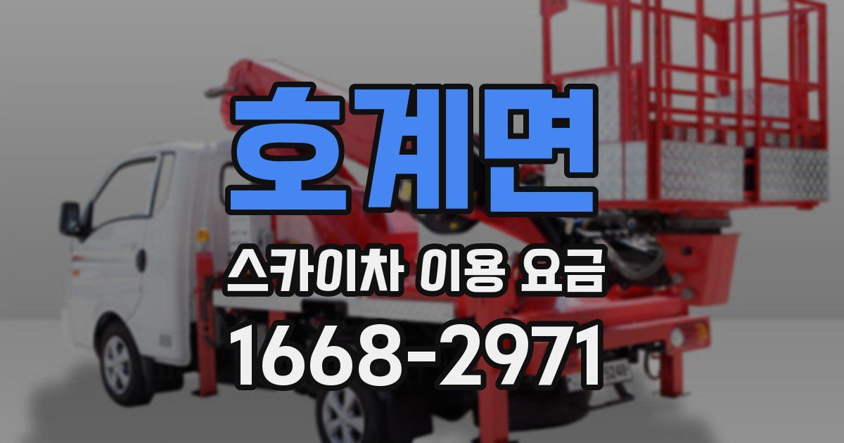 호계면 스카이차 이용 요금