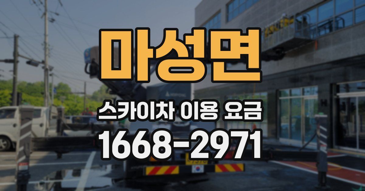 마성면 스카이차 이용 요금