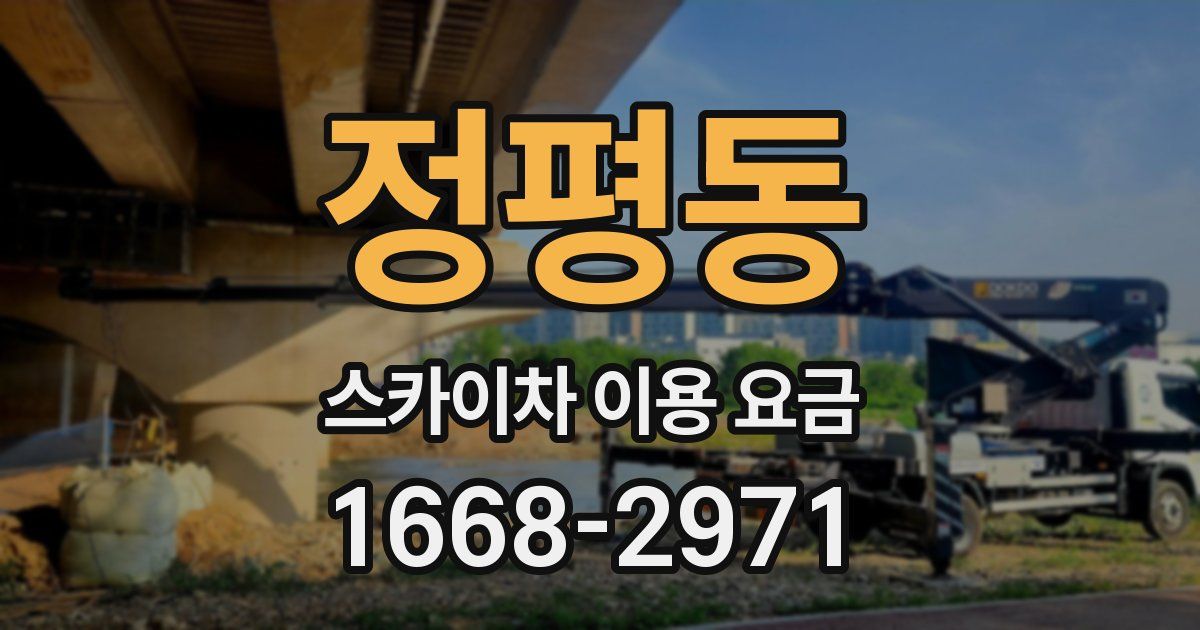 정평동 스카이차 이용 요금