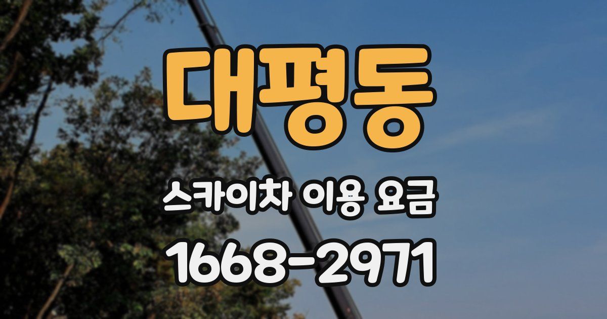 대평동 스카이차 이용 요금
