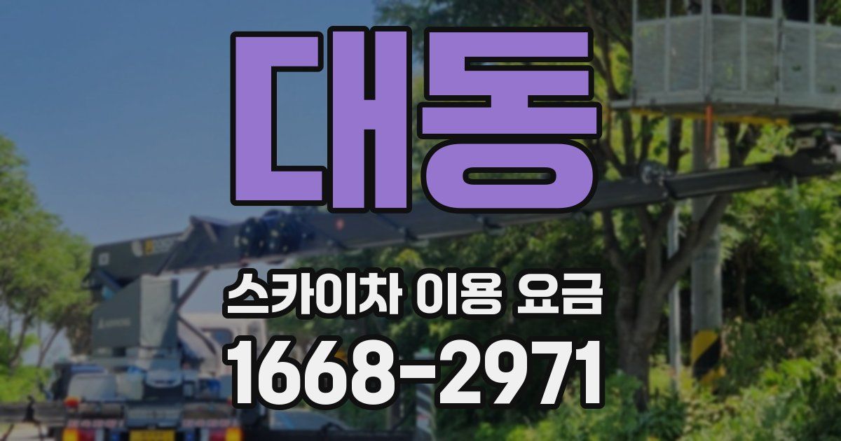 대동 스카이차 이용 요금