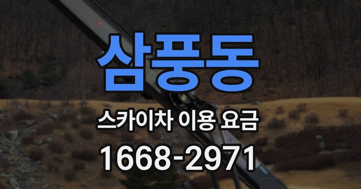 삼풍동 스카이차 이용 요금