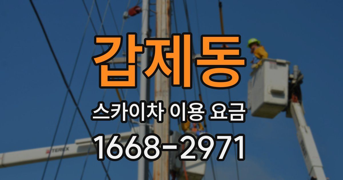 갑제동 스카이차 이용 요금