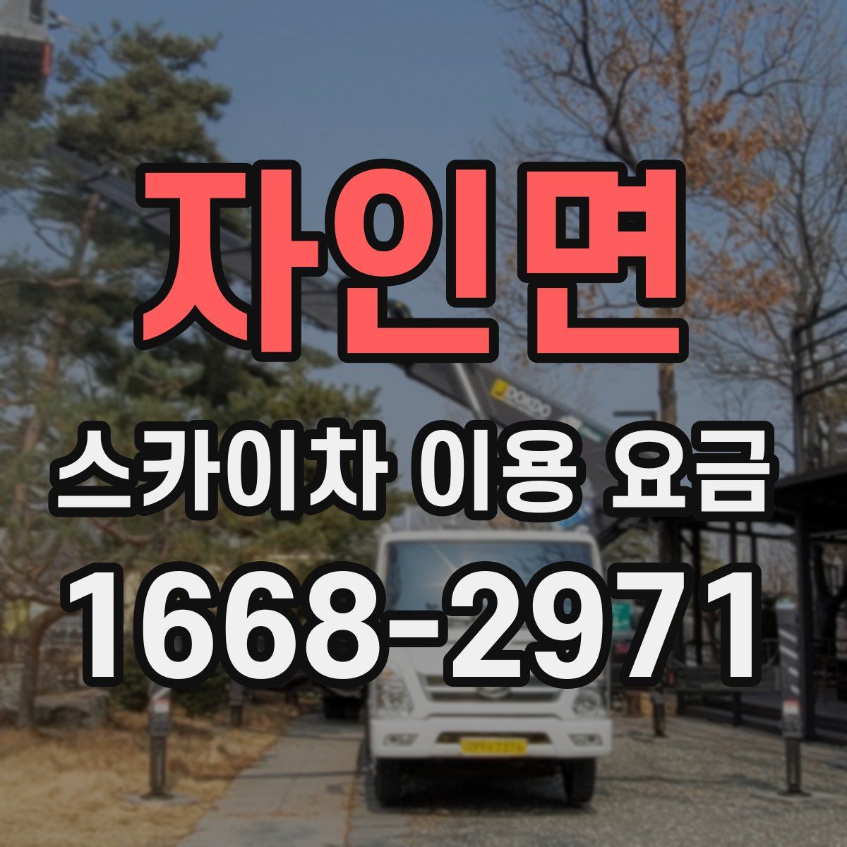 자인면 스카이차 이용 요금