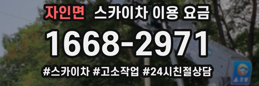 자인면 스카이차 이용 요금