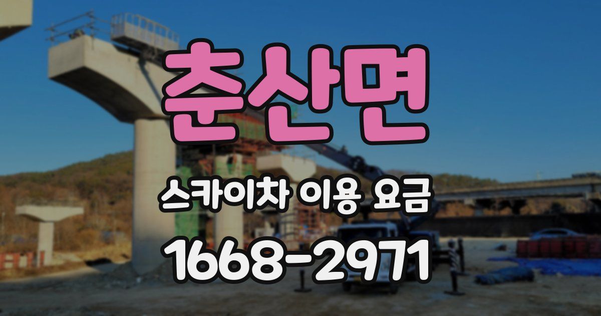 춘산면 스카이차 이용 요금