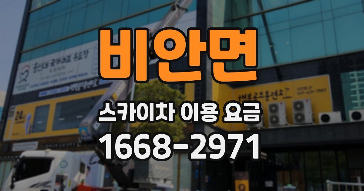 비안면 스카이차 이용 요금