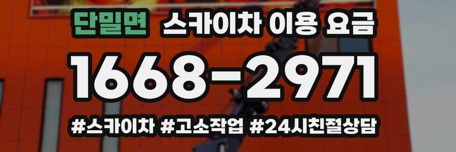 단밀면 스카이차 이용 요금